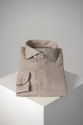 Eton Solid Flannel Shirt Casual Fit – Beige