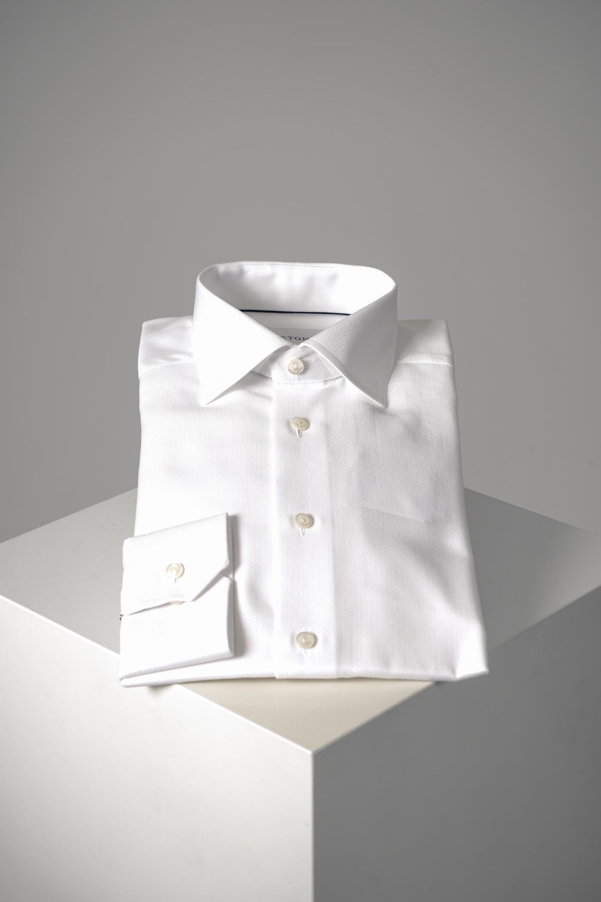 Eton Herringbone Signature Twill Shirt Slim – White