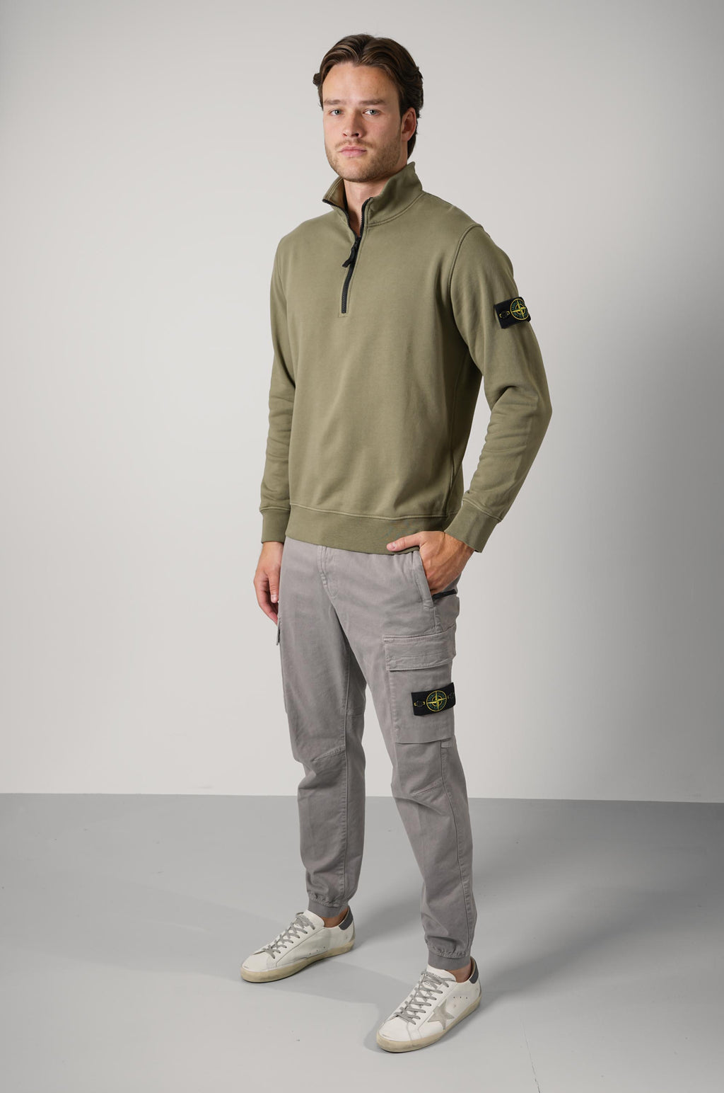 Longsleeve Polo – Military Green (6100070)