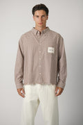 Bram's Fruit Distressed Farmer’s Shirt LS – Brown