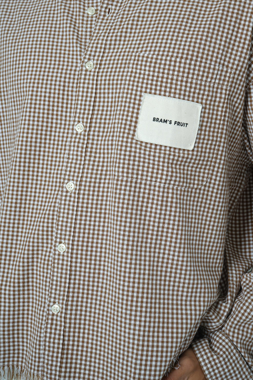Bram's Fruit Distressed Farmer’s Shirt LS – Brown