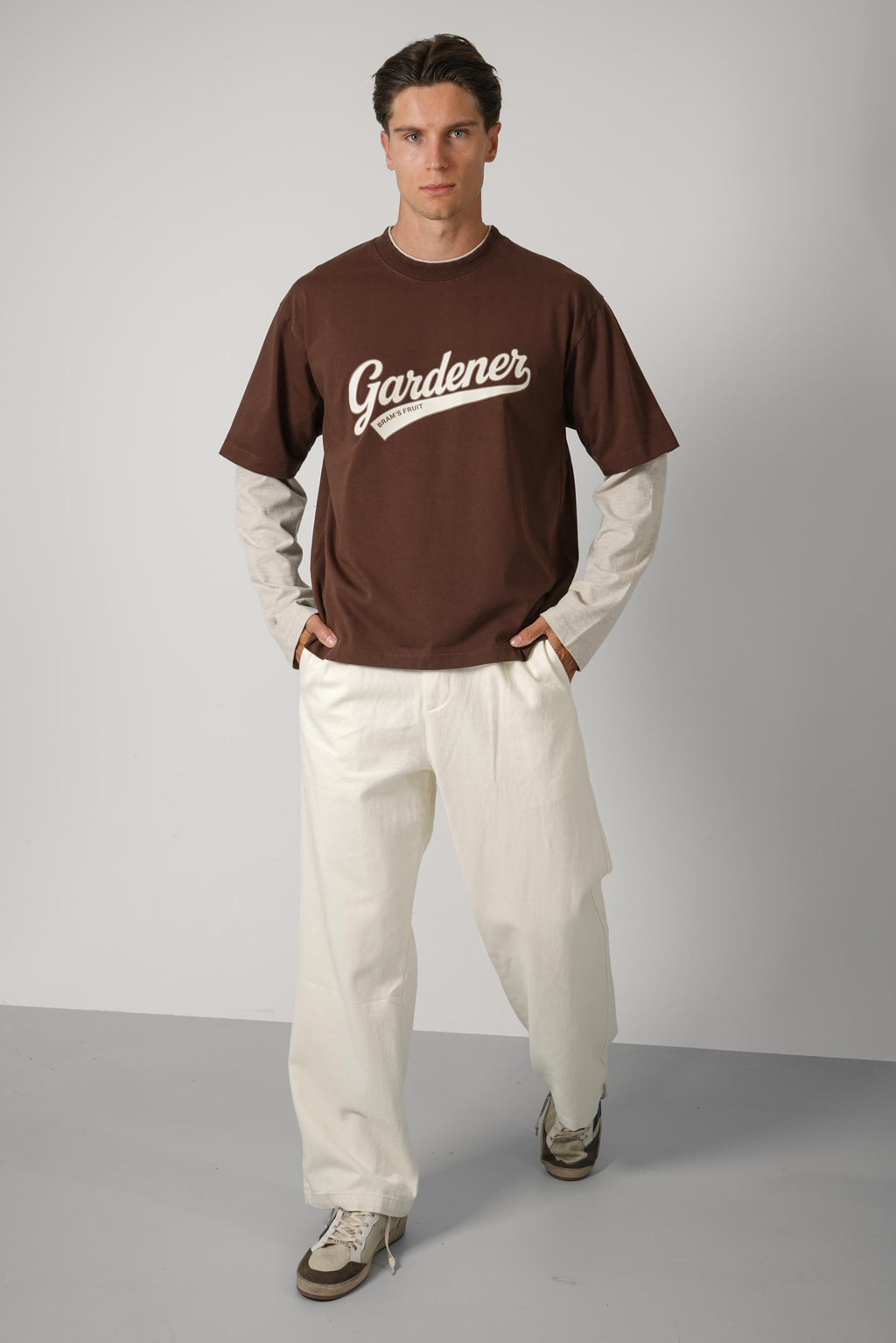 Bram's Fruit Double Layer T-shirt – Brown