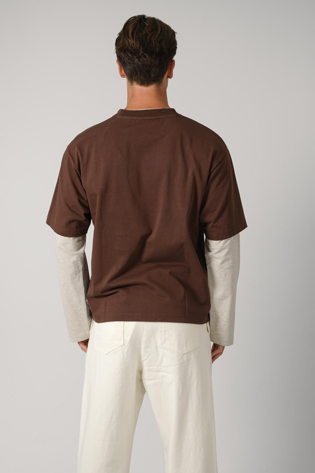 Bram's Fruit Double Layer T-shirt – Brown