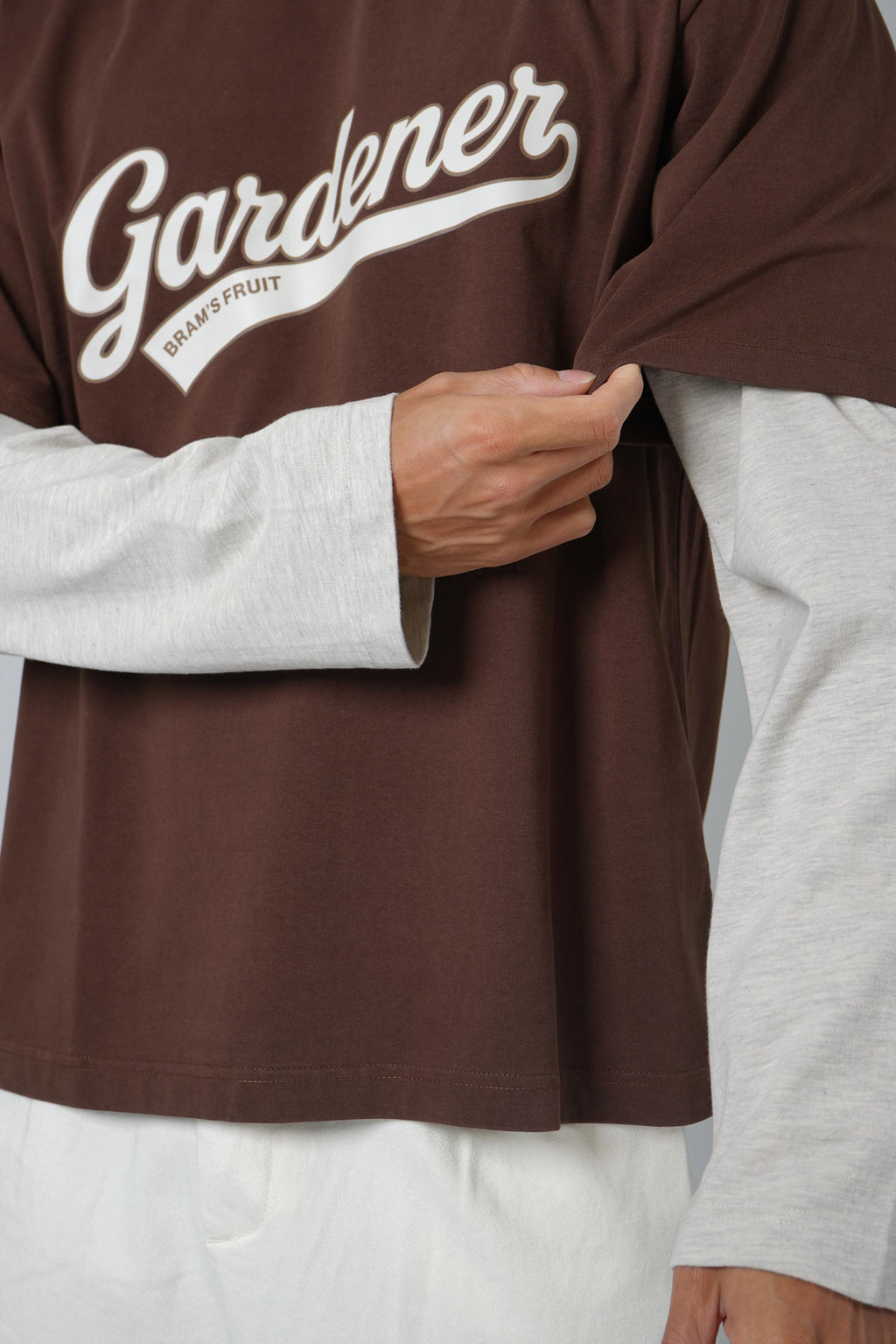Bram's Fruit Double Layer T-shirt – Brown
