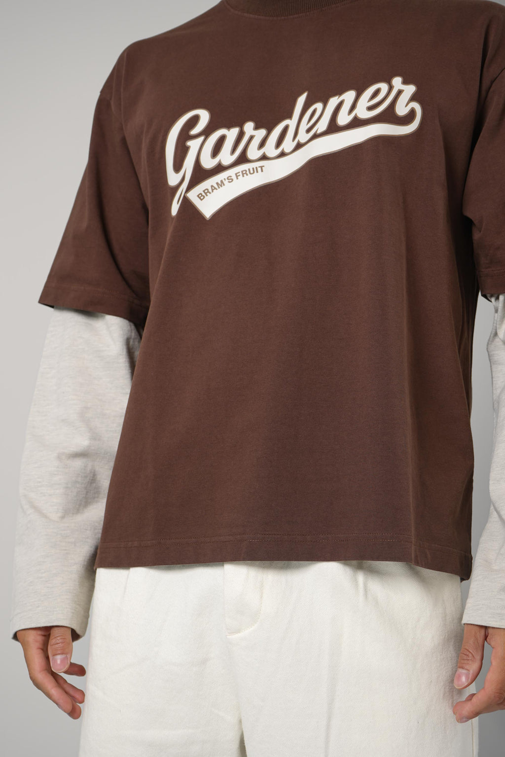 Bram's Fruit Double Layer T-shirt – Brown