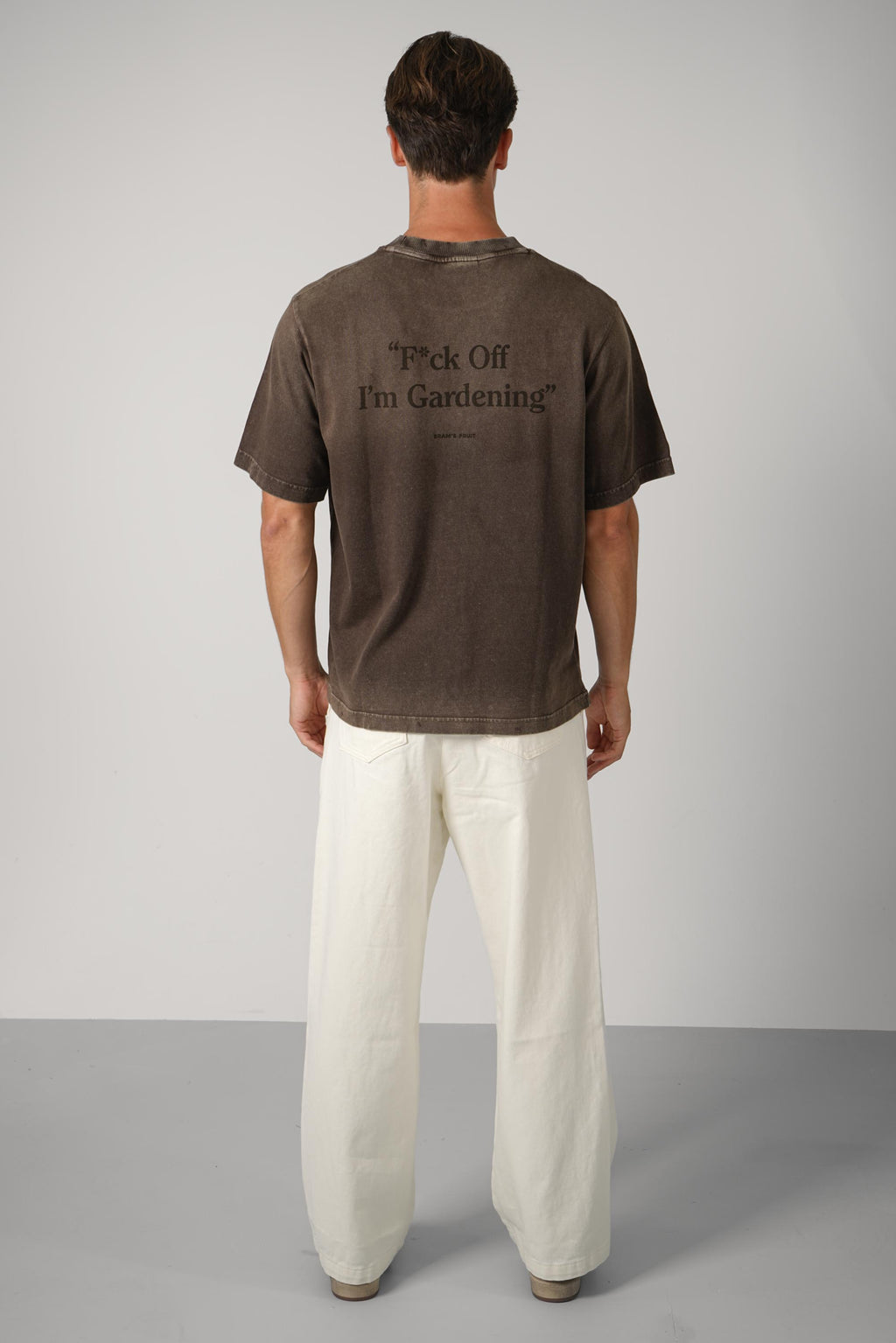 Bram's Fruit Distressed F*ck Off I’m Gardening T-shirt – Brown