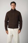 Flaneur Badge Knit Cardigan – Brown