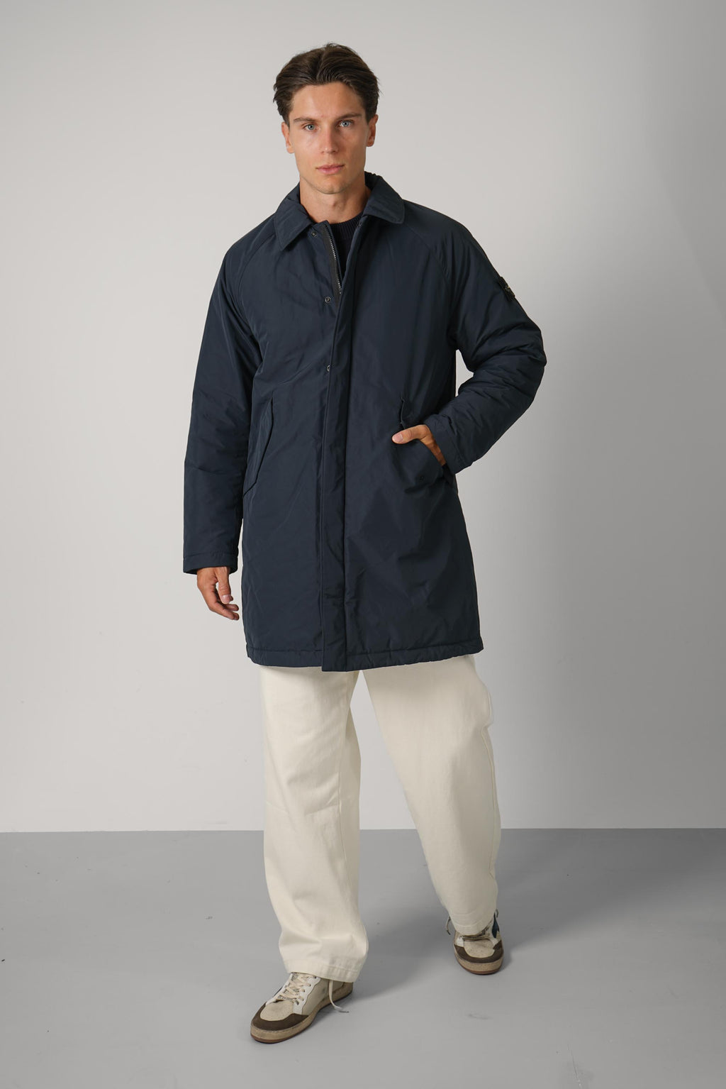 Stone Island Long Coat – Navy Blue (7100002)