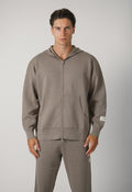 Flaneur Atelier Knit Zip-Up – Taupe