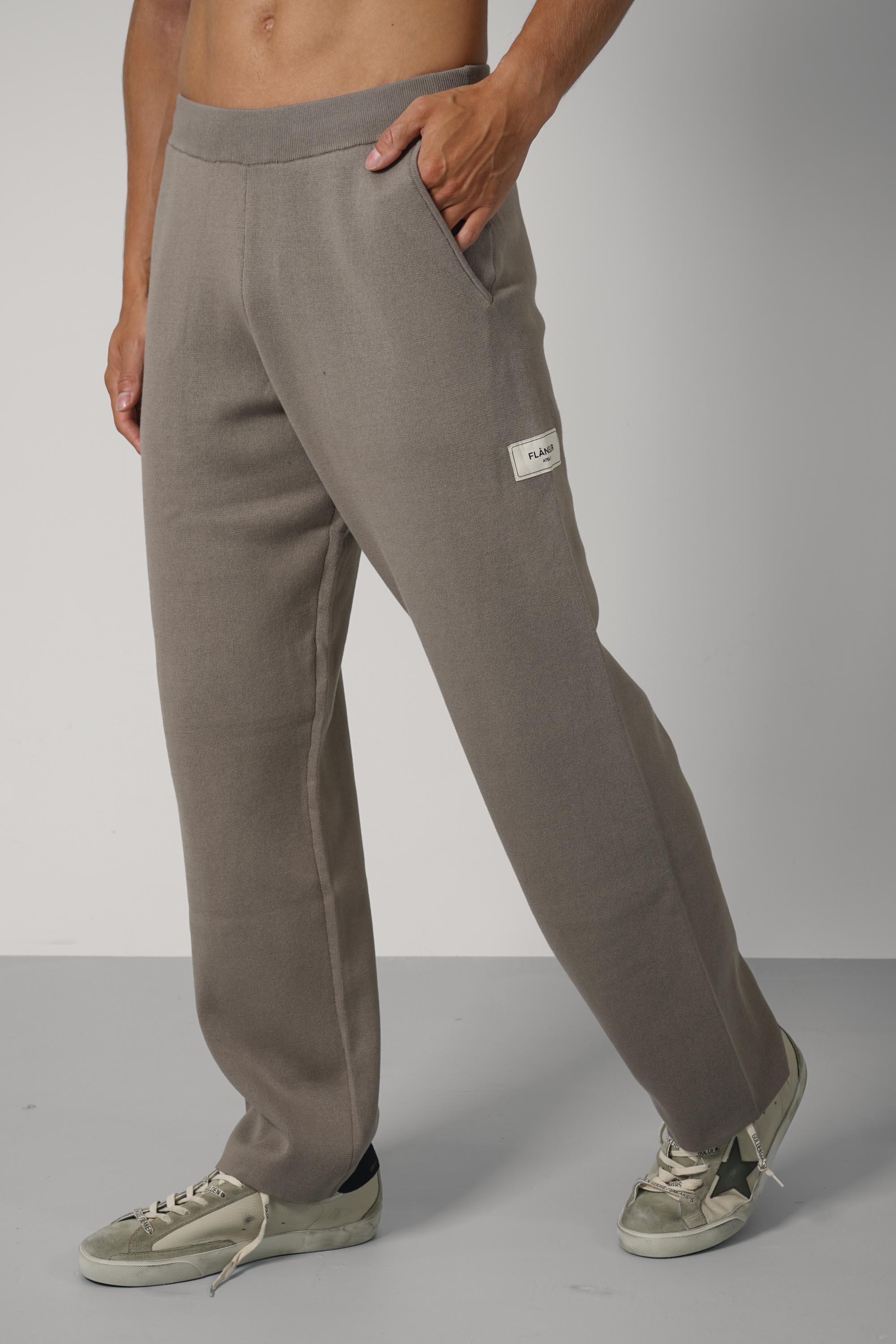 Flaneur Atelier Knit Pants – Taupe