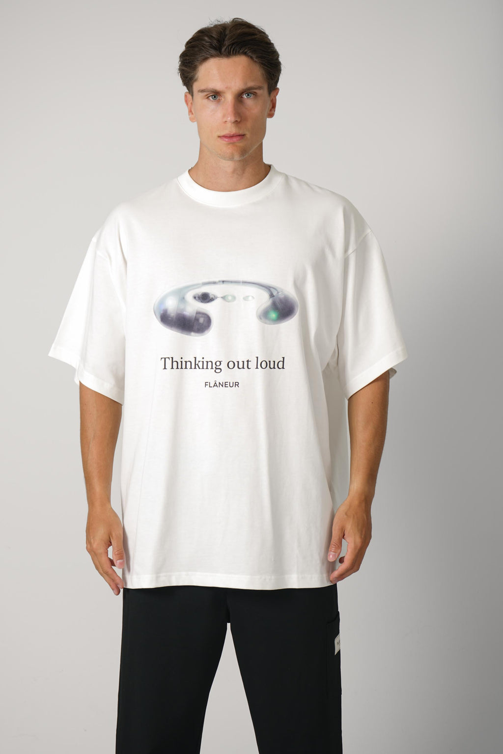 Flaneur Thinking Out Loud T-Shirt – White