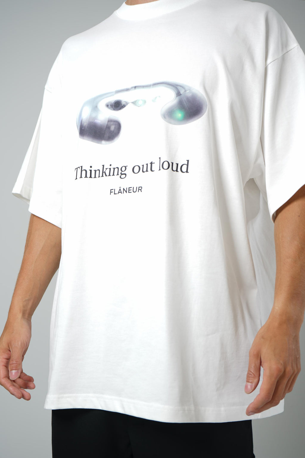 Flaneur Thinking Out Loud T-Shirt – White