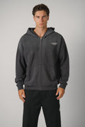 Flaneur Sound & Design Studio Member Zip-Up – Washed Black