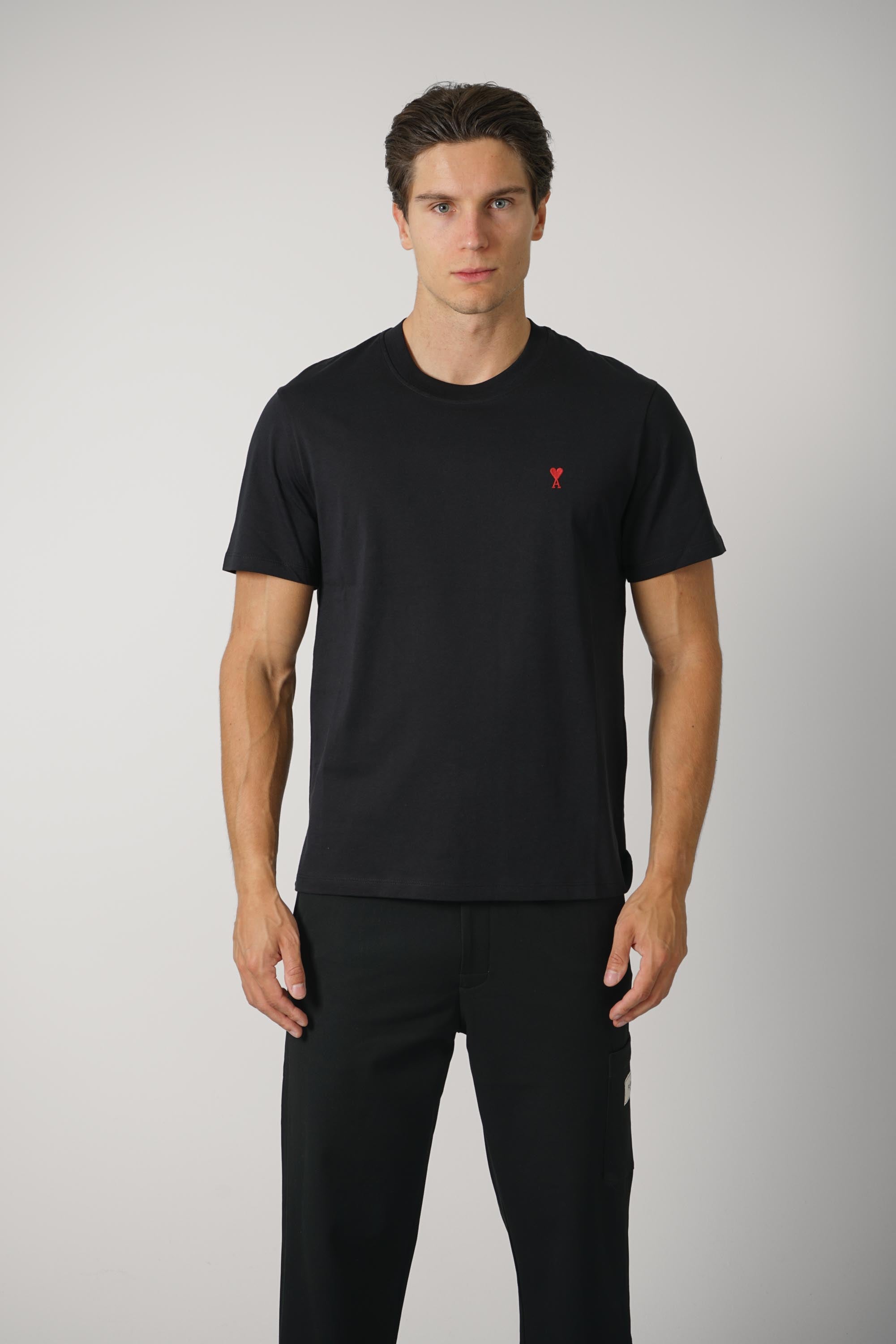 T-Shirt with Red Ami de Coeur – Black