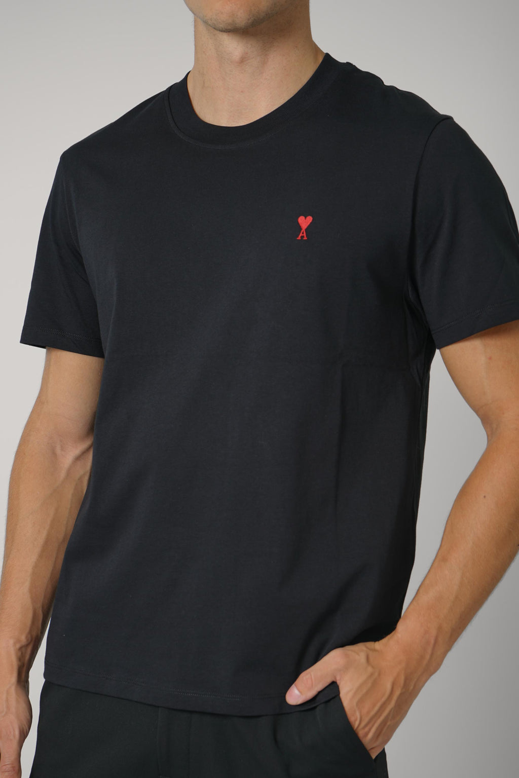 T-Shirt with Red Ami de Coeur – Black