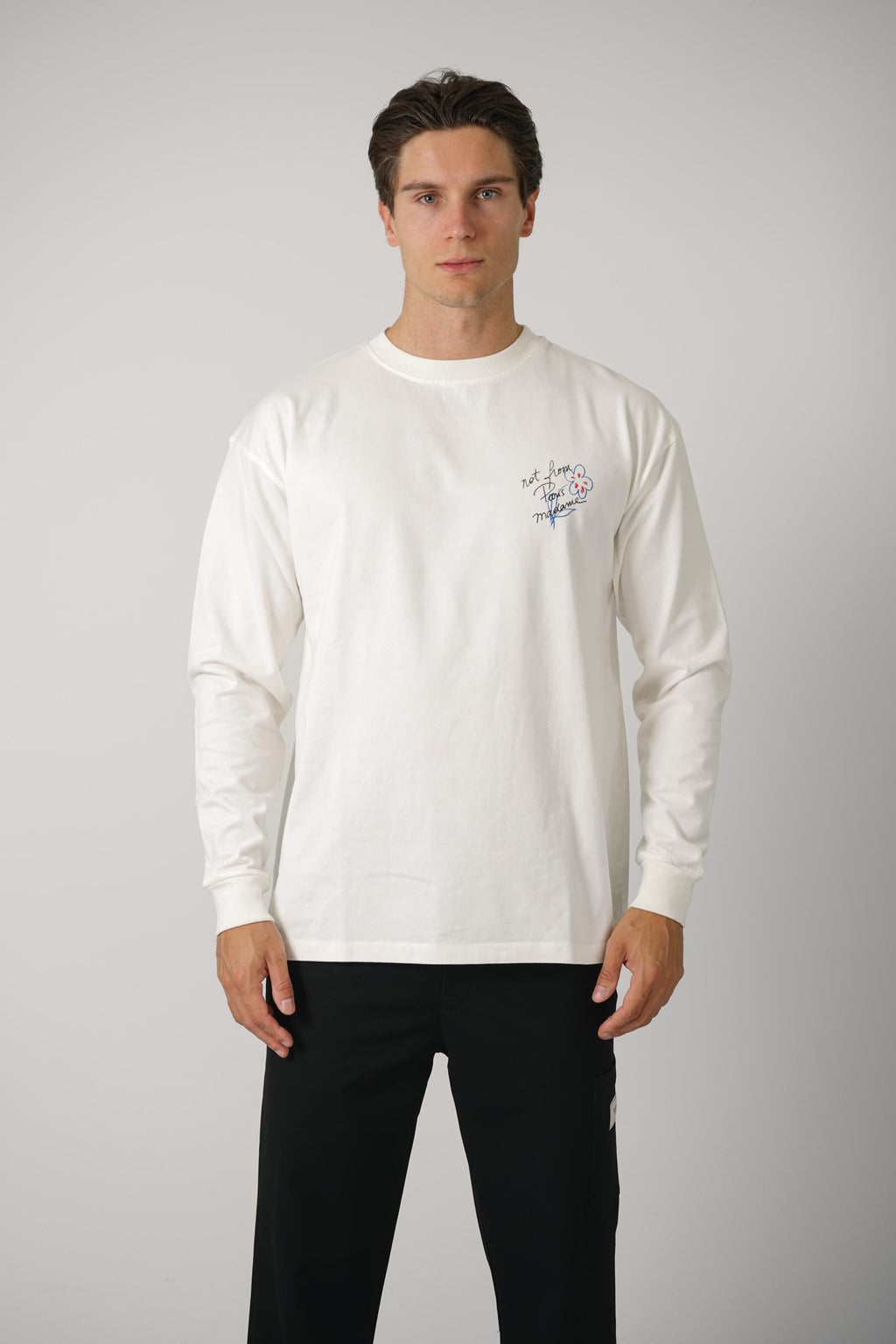 Esquisse Slogan Long Sleeve T-shirt