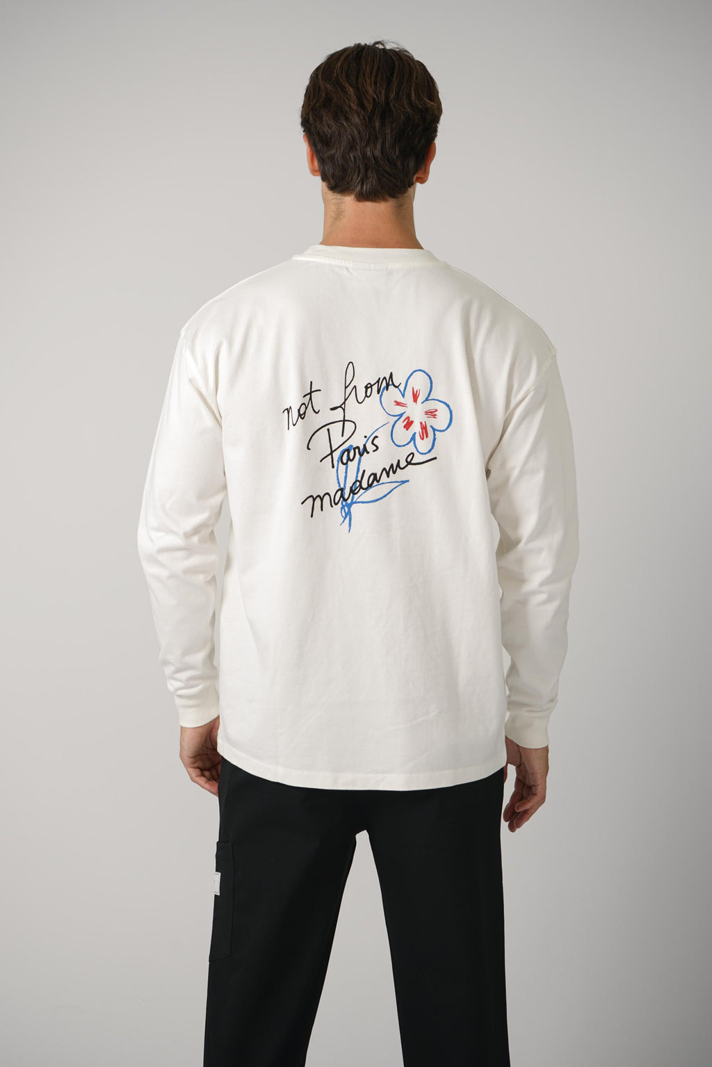 Esquisse Slogan Long Sleeve T-shirt