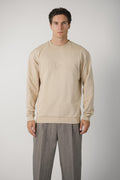 Signature Outline Sweater Embossed Logo – Creme
