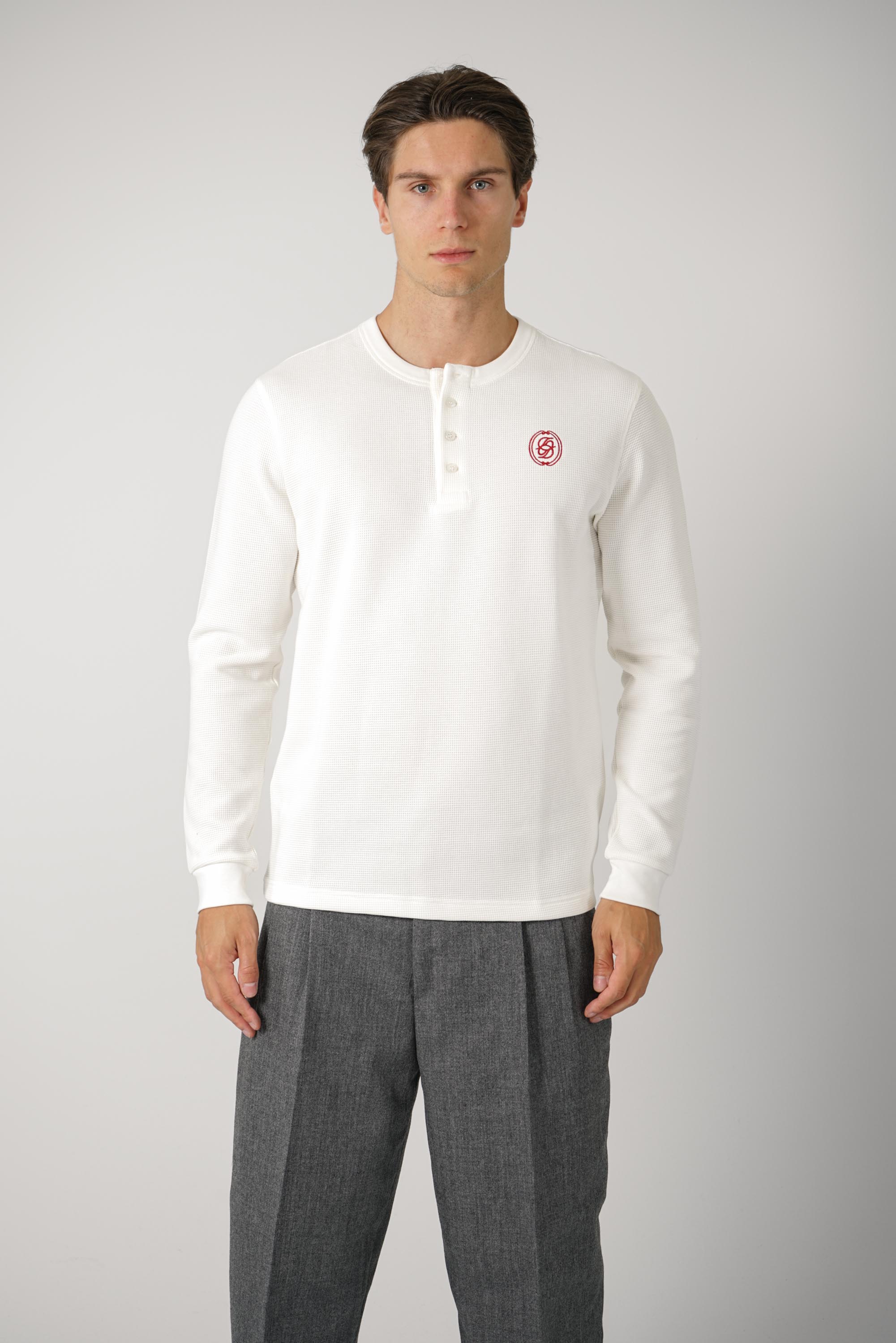 D Mirror Waffle Longsleeve T-Shirt – Off White