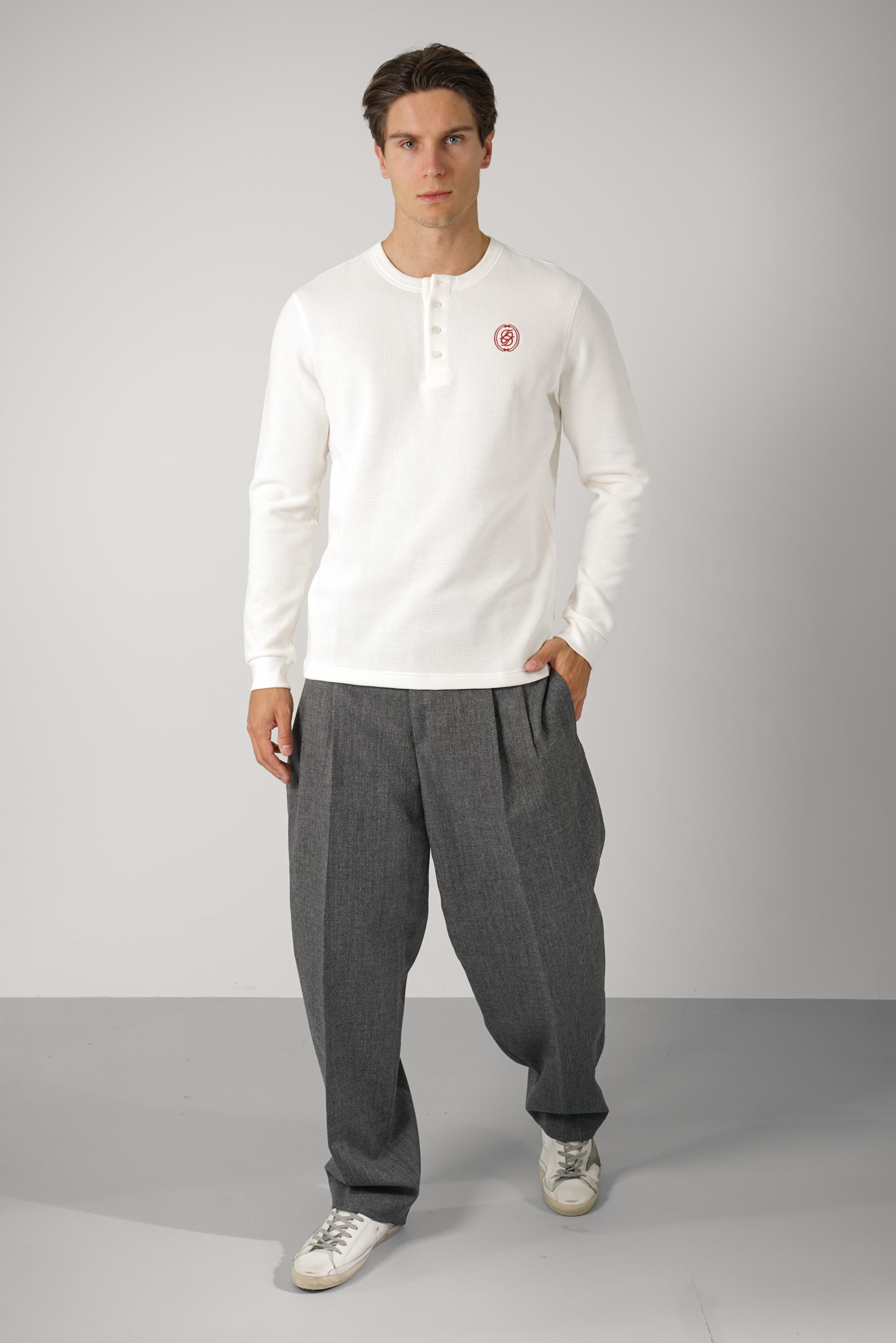 D Mirror Waffle Longsleeve T-Shirt – Off White