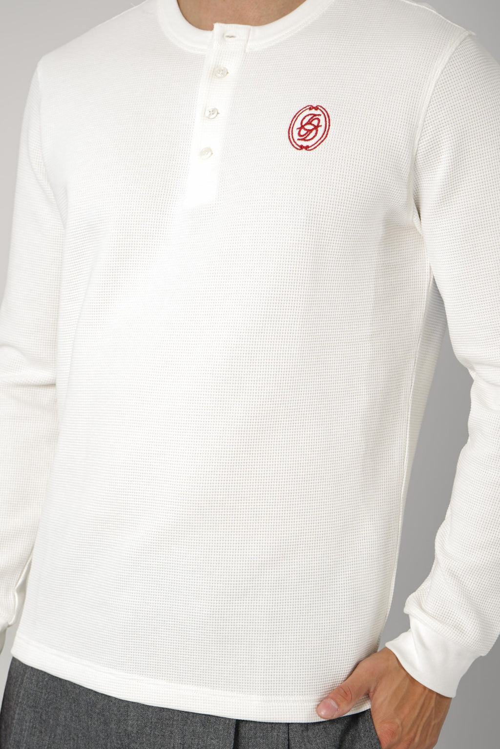 D Mirror Waffle Longsleeve T-Shirt – Off White
