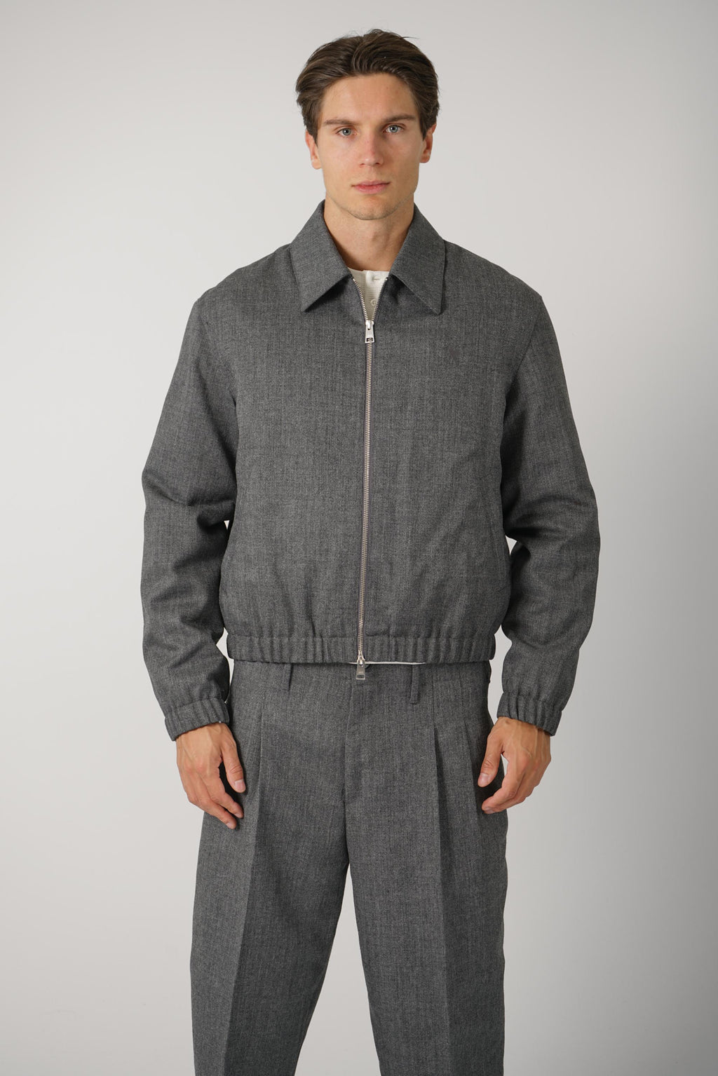 Ami de Coeur Padded Zipped Jacket – Carbon Grey