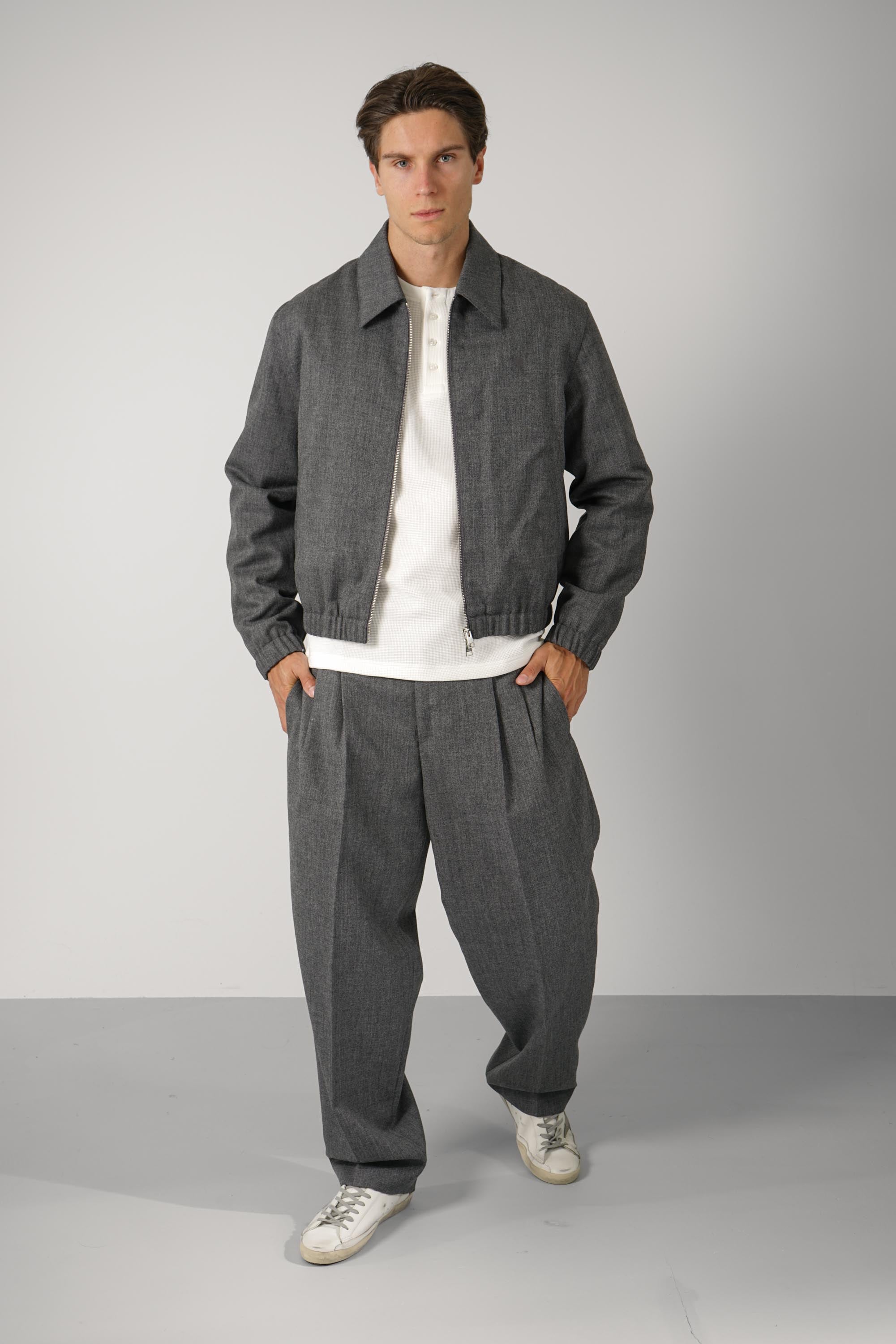 Ami de Coeur Padded Zipped Jacket – Carbon Grey