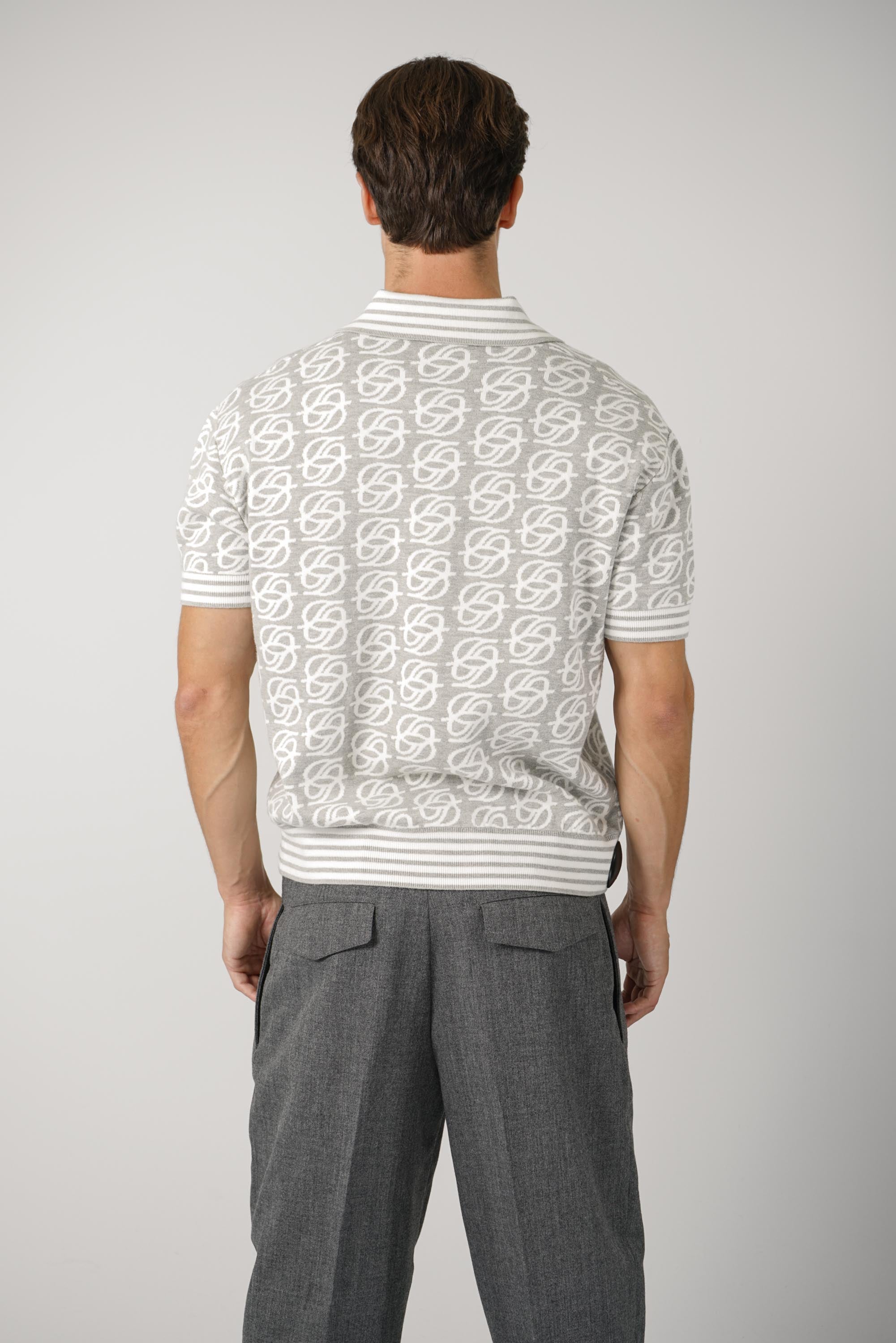D Mirror Monogram Knit Polo