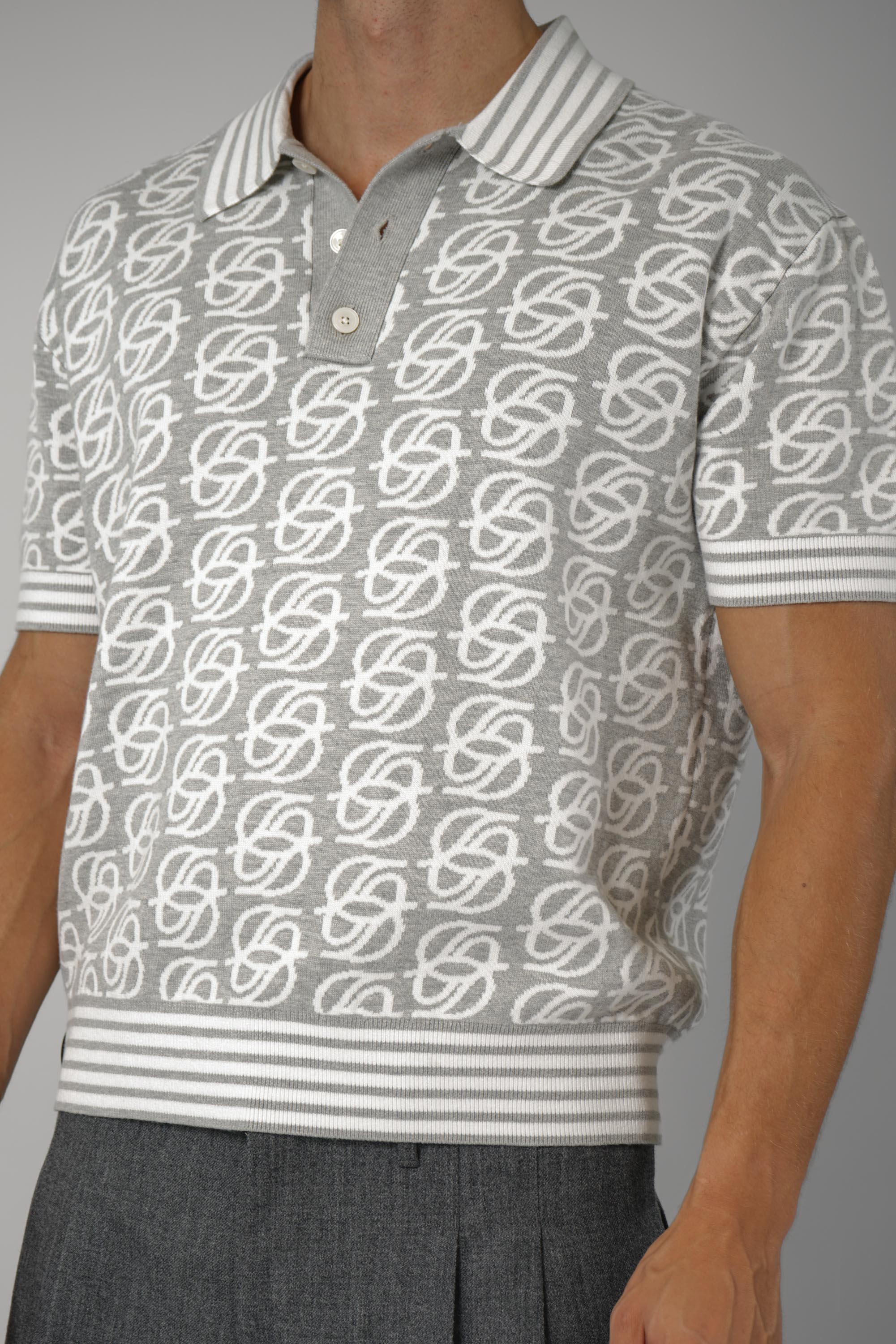 D Mirror Monogram Knit Polo
