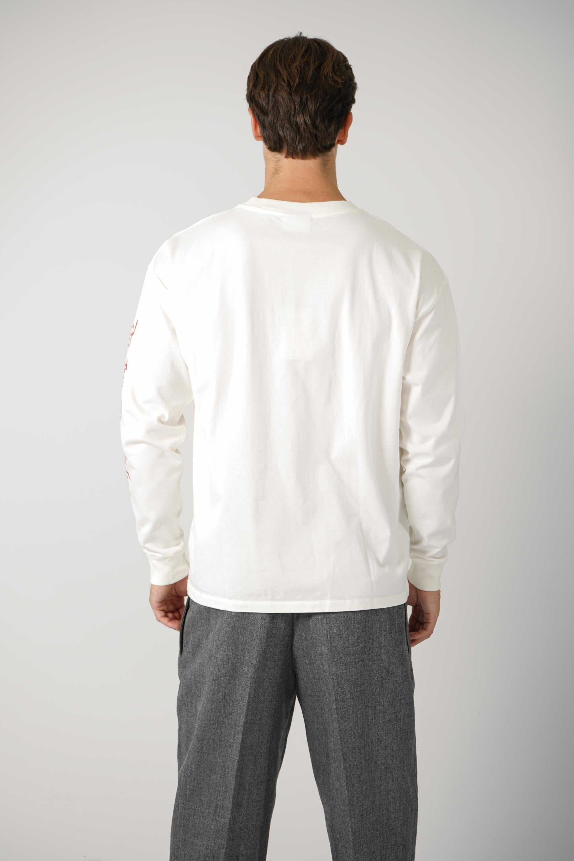 Slogan Longsleeve T-Shirt – Burgundy