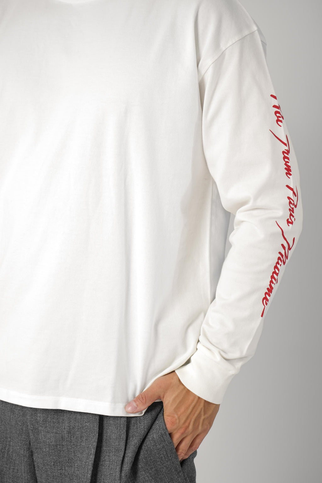 Slogan Longsleeve T-Shirt – Burgundy