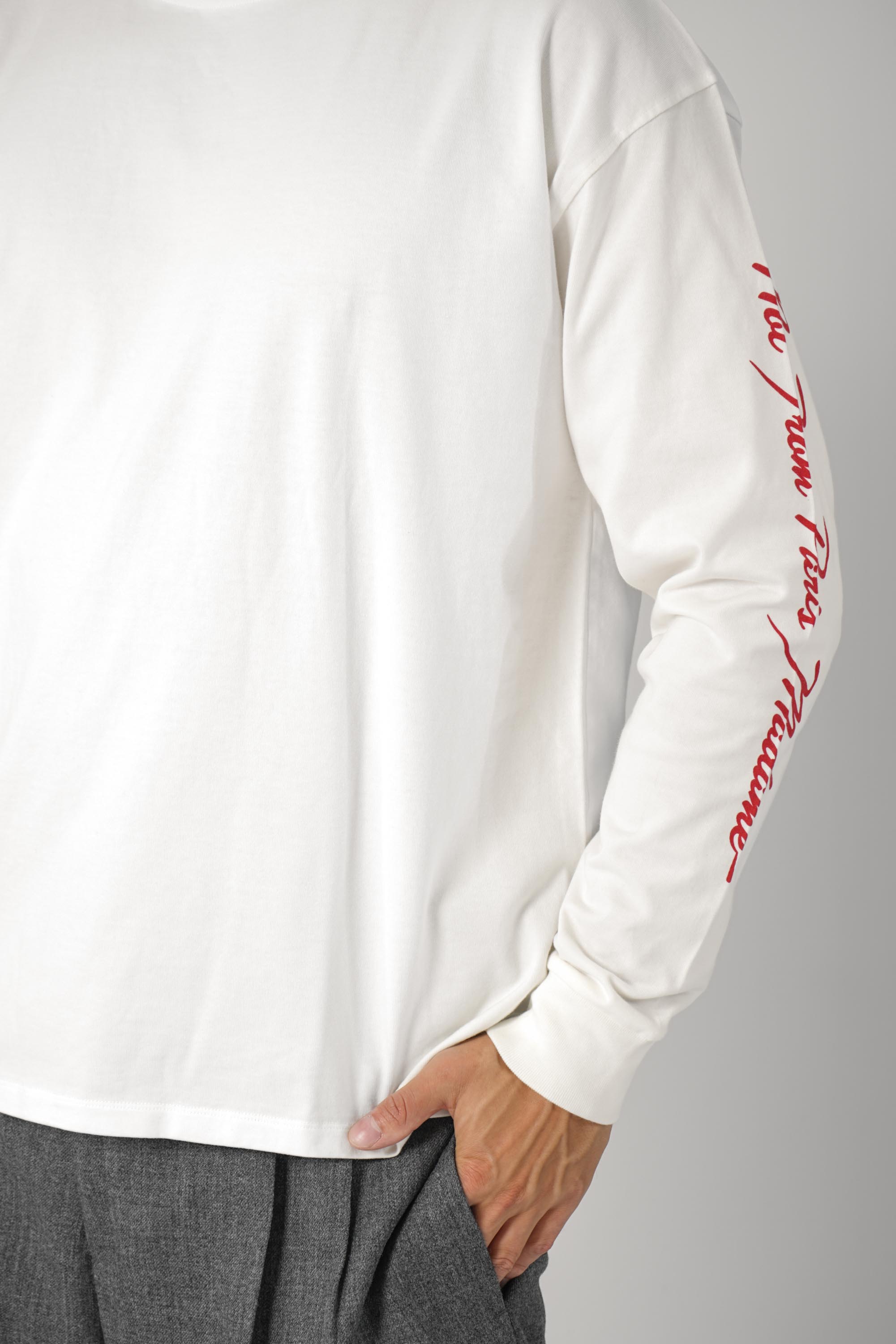 Slogan Longsleeve T-Shirt – Burgundy