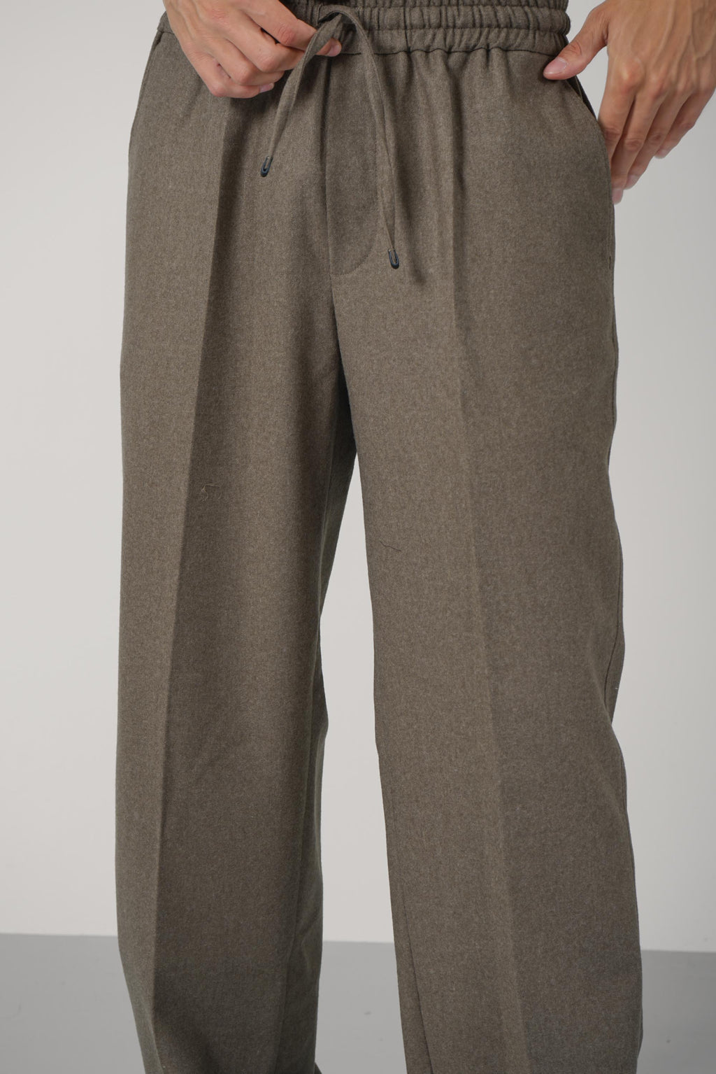 Elastic Waist Flannel Pants