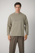Embroidered Logo Long Sleeve – Army Green