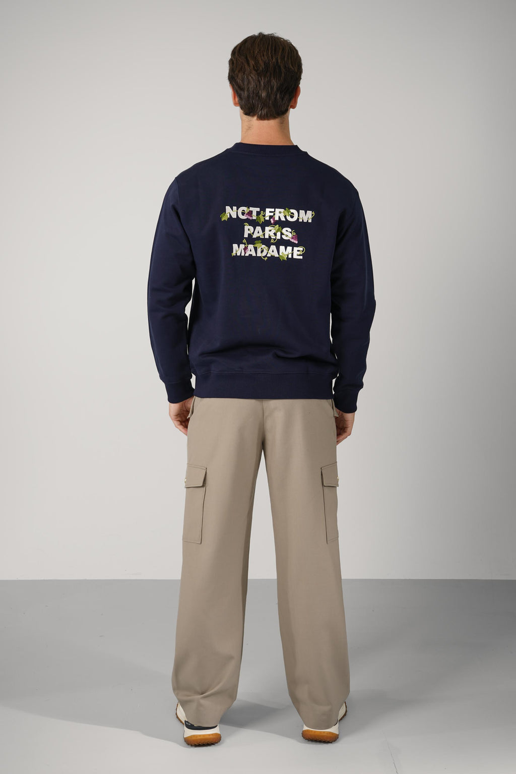 Vine Embroidered Slogan Sweatshirt