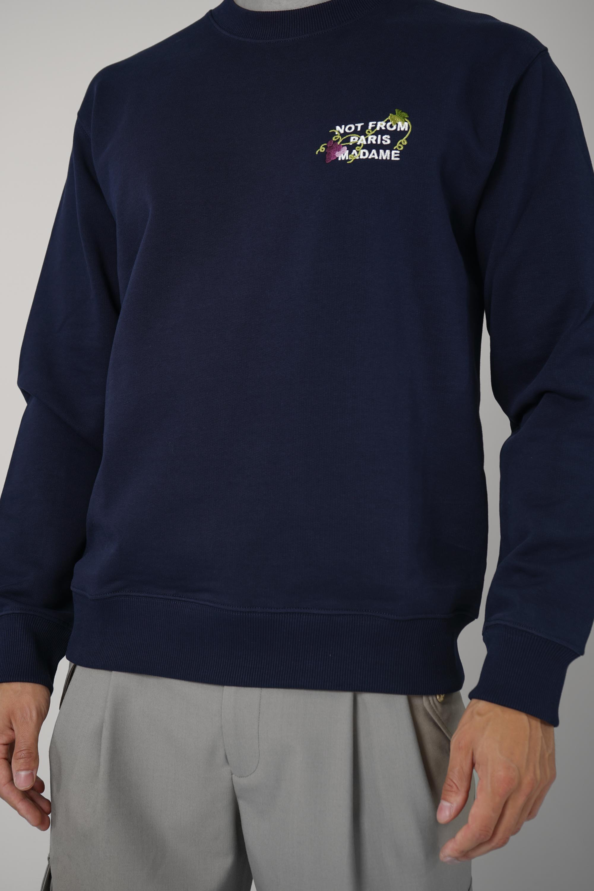 Vine Embroidered Slogan Sweatshirt