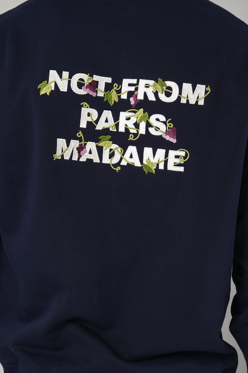 Vine Embroidered Slogan Sweatshirt