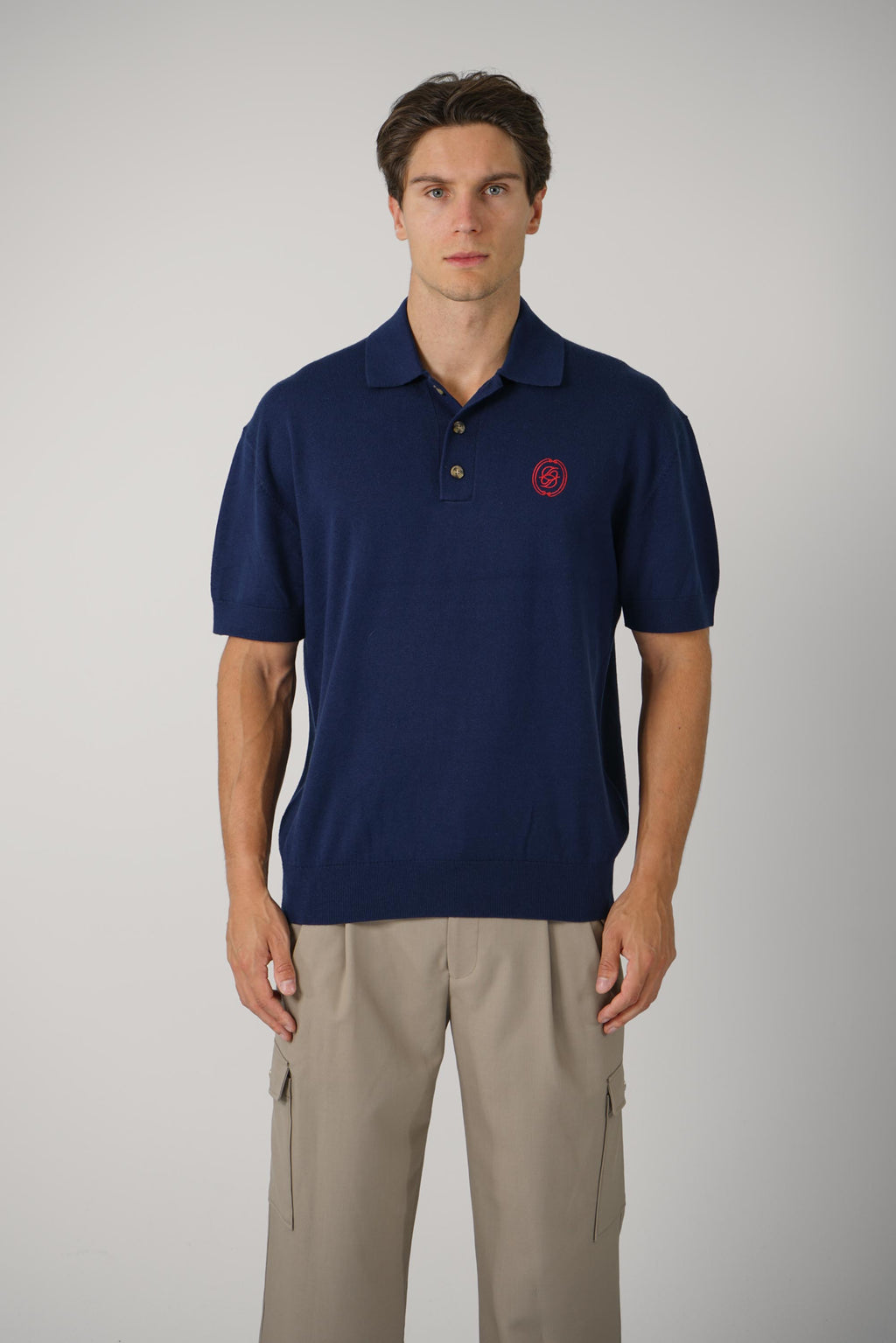D Mirror Knit Polo