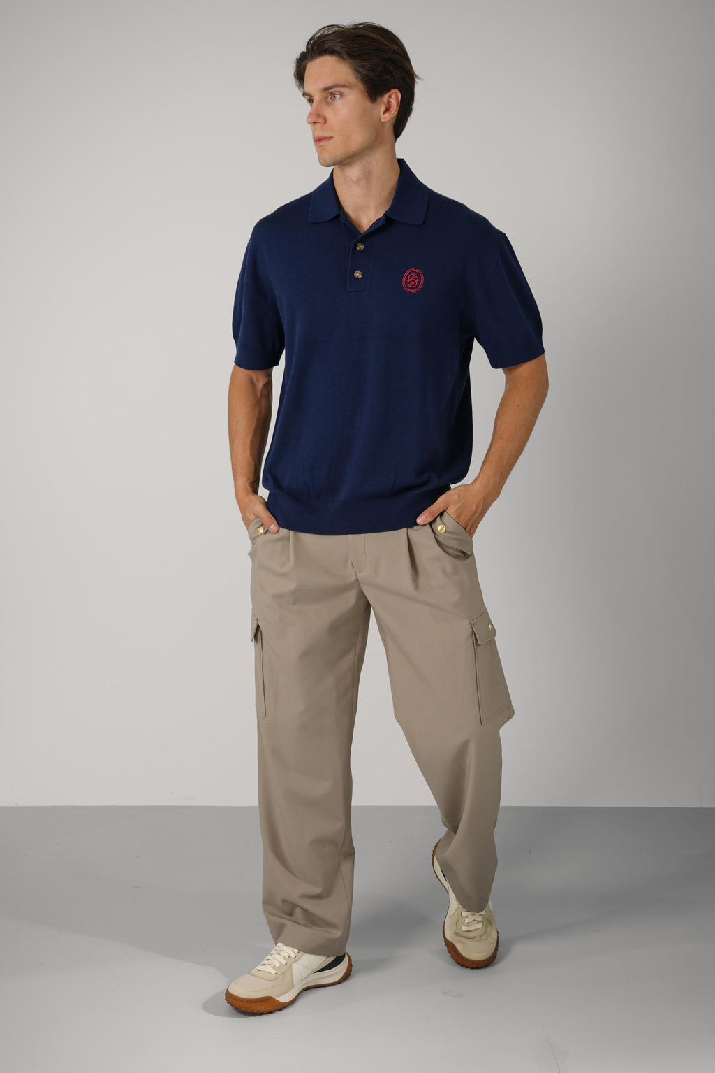 D Mirror Knit Polo