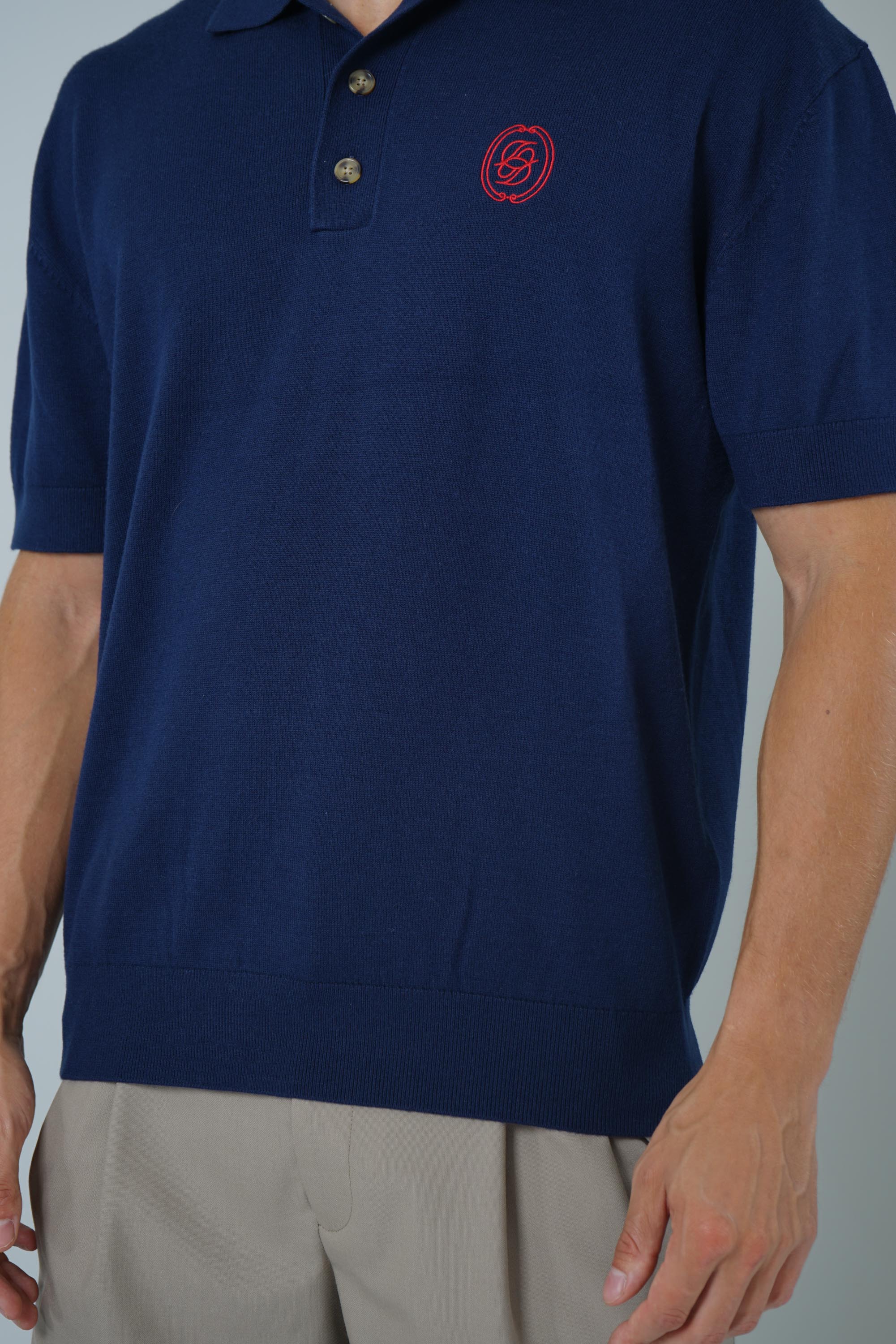 D Mirror Knit Polo