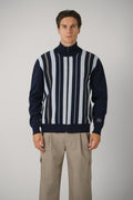 Striped Zipped Knit Jacket