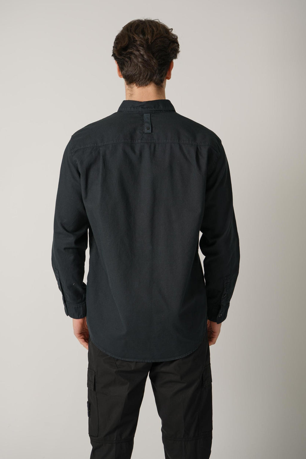 1100004 Stone Island Stella Cotton Overshirt Black