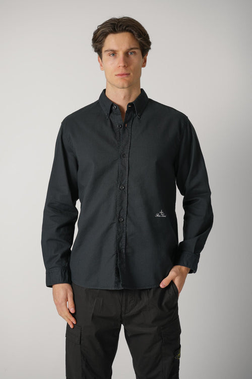 1100004 Stone Island Stella Cotton Overshirt Black