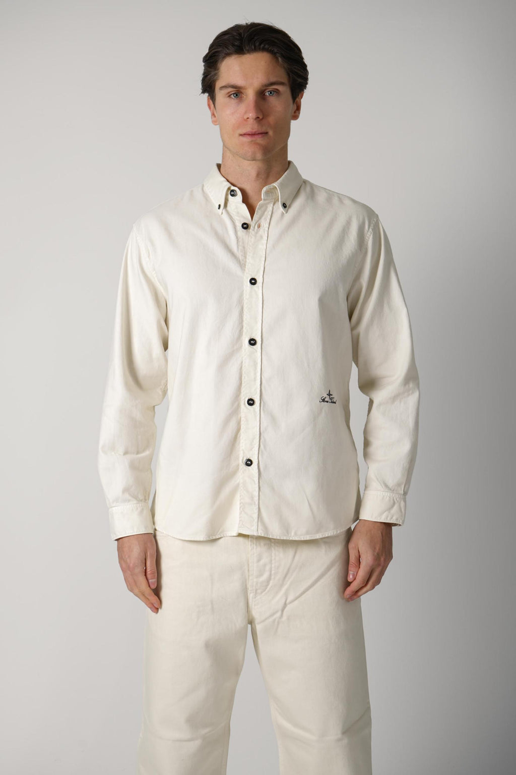 110004 Stone Island Stella Cotton Overshirt Off White