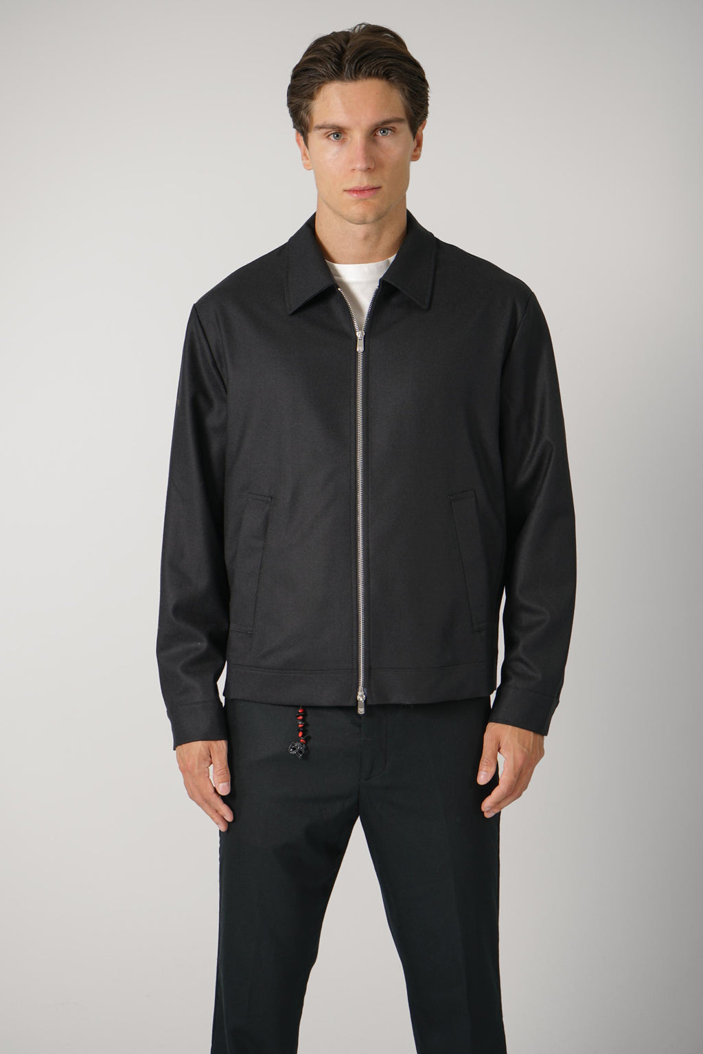Marco Pescarolo Quarantuno Zip Jacket – 04 black