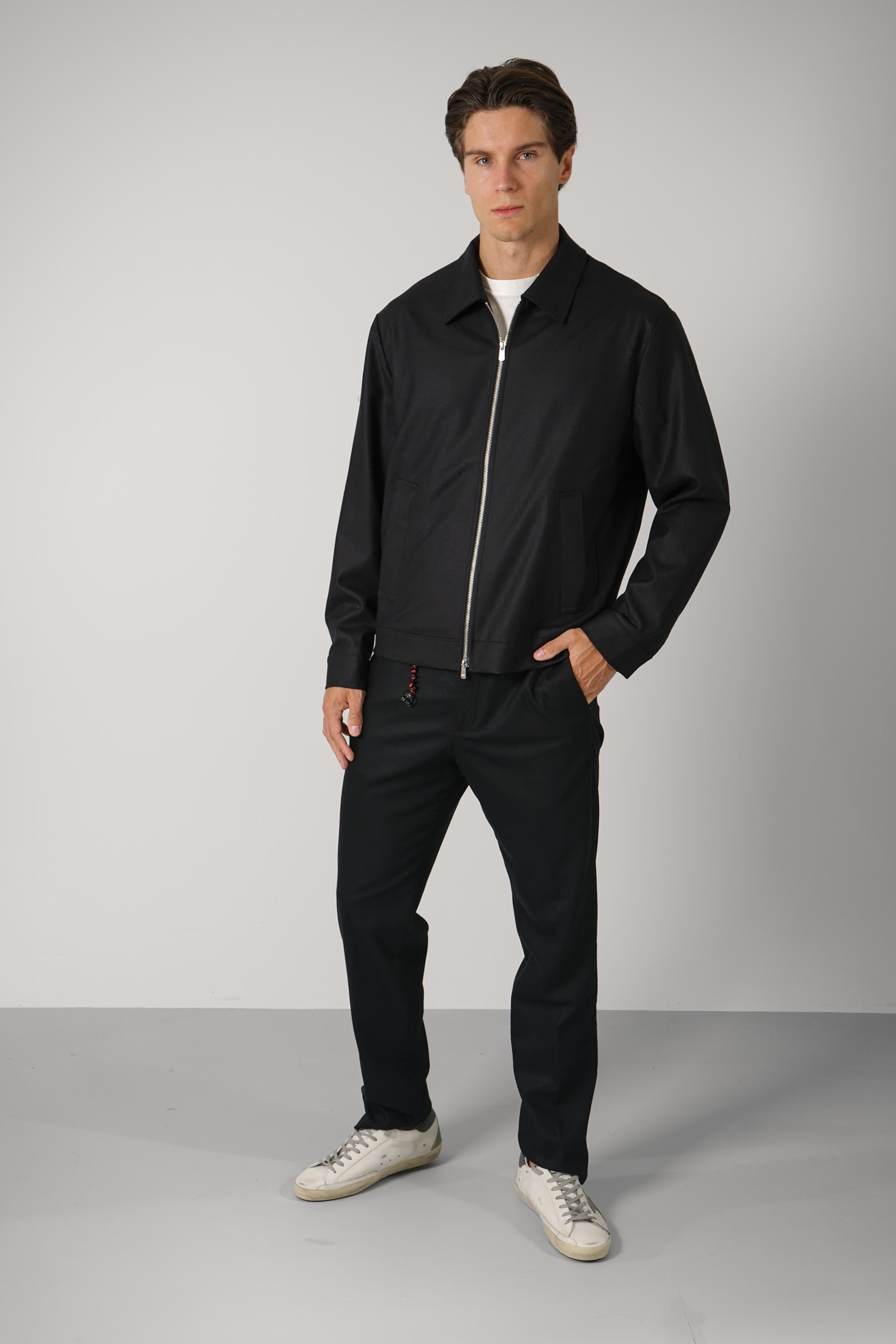 Marco Pescarolo Quarantuno Zip Jacket – 04 black