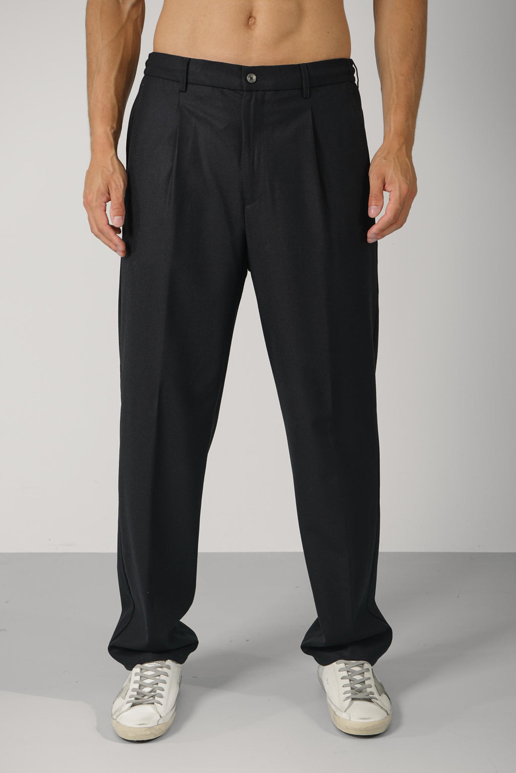 Marco Pescarolo Dieci Zip Trousers – 04 black