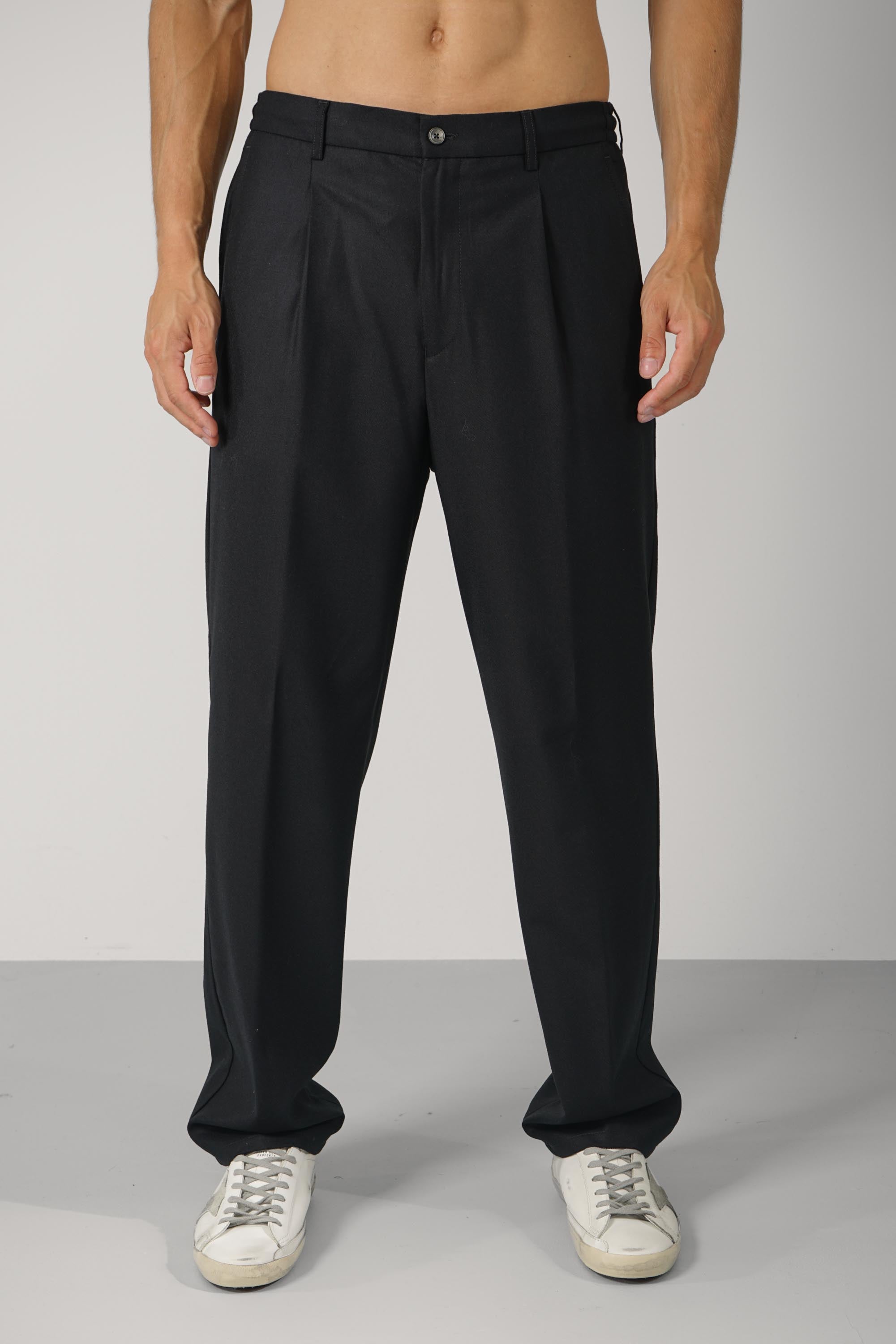Marco Pescarolo Dieci Zip Trousers – 04 black