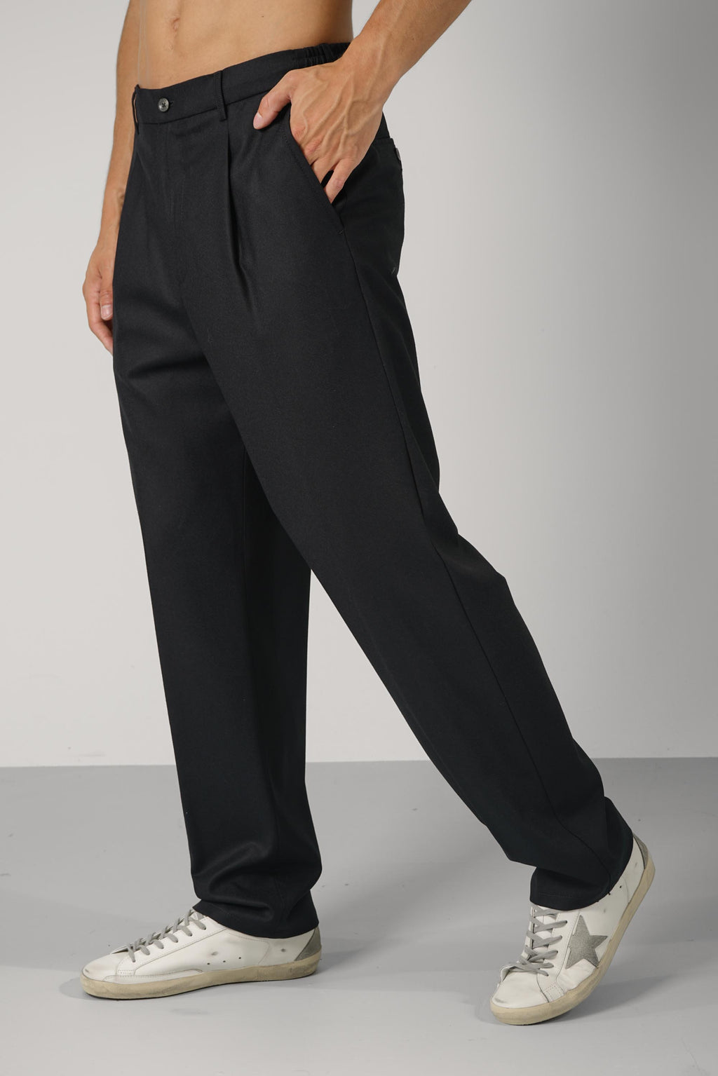 Marco Pescarolo Dieci Zip Trousers – 04 black
