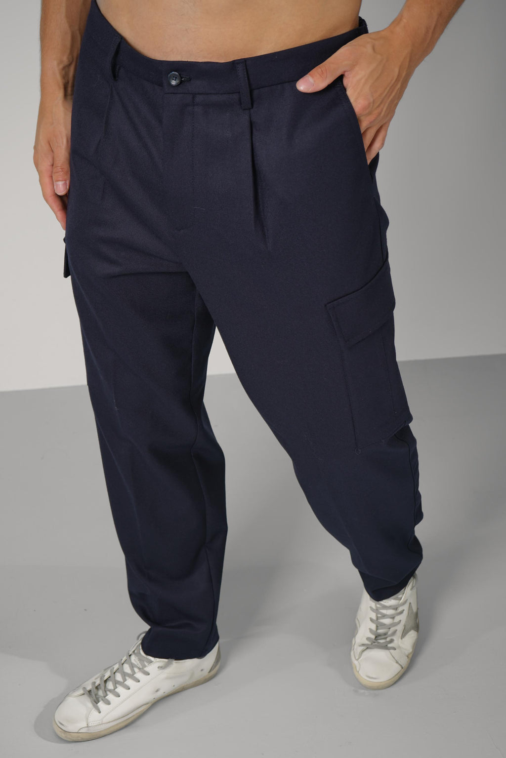 Marco Pescarolo  Quaranta Zip Trousers – 07 navy
